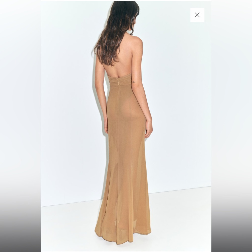 Mango Supriya Lele Long Semi Transparent Dress - Picture 3 of 5